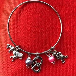 Circus 🤡 Silver Adjustable Bangle Bracelet.